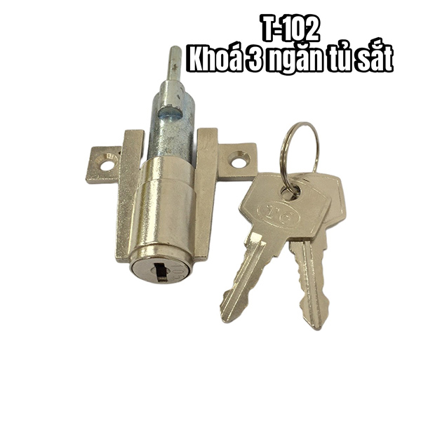 Khóa 3 ngăn tủ sắt T-102 - Khóa Ngũ Kim Reallocks - Công Ty TNHH Sản Xuất Xuất Nhập Khẩu Ngũ Kim Reallocks